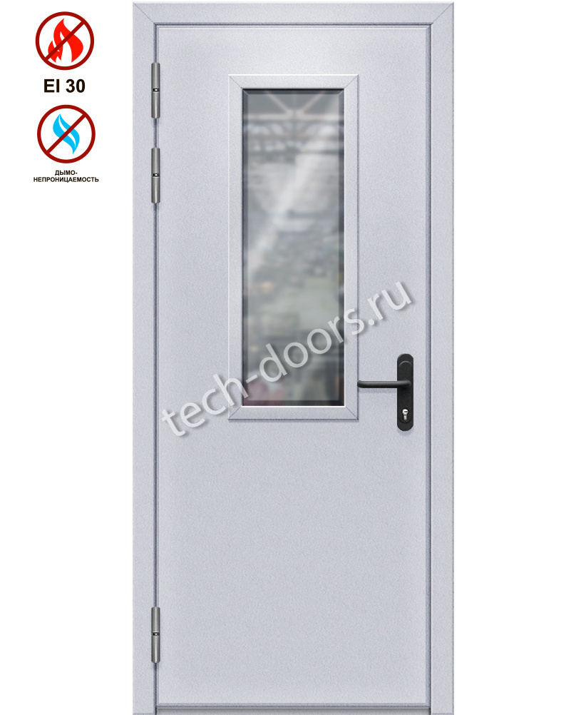 Дверь однопольная противопожарная металлическая 780x2050 eis-30